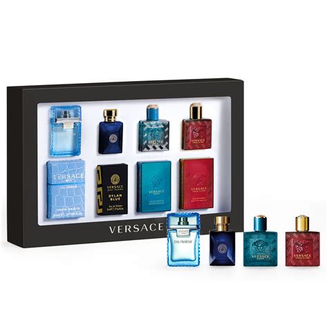 versace cologne mini deluxe set|Versace mini aftershave set.